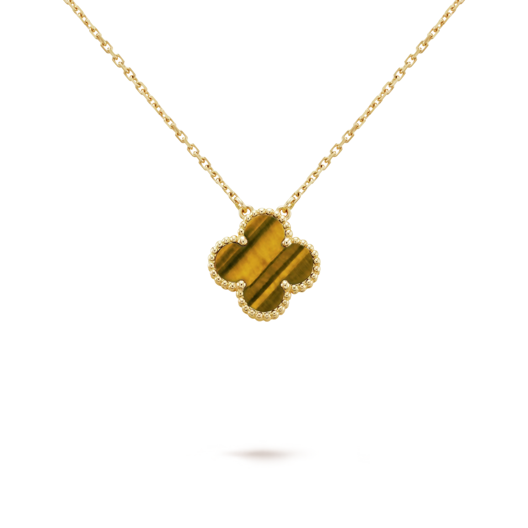 Belle Vante Pendant Tiger Eye 18K Yellow Gold