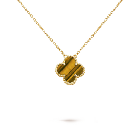 Belle Vante Pendant Tiger Eye 18K Yellow Gold