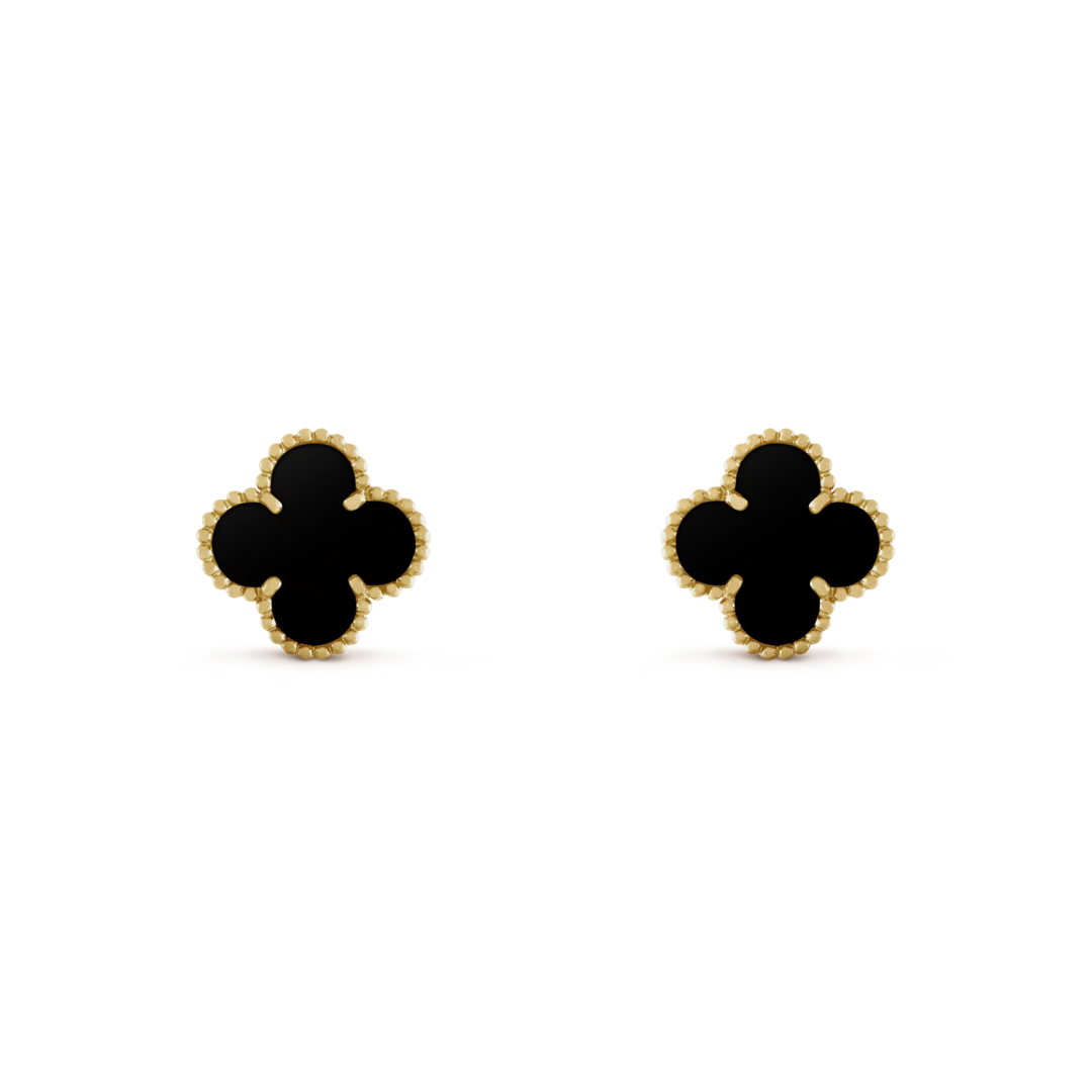 Belle Vante Earrings Onyx 18K Yellow Gold