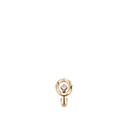 Coco Crush Single Earring Clip Quilted Motif 18K Beige Gold Diamond | J13311