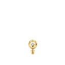 Coco Crush Single Earring Clip Quilted Motif 18K Gold Diamond | J13310