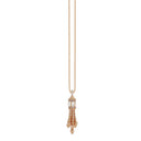 Art Deco Necklace in 18kt Rose Gold with Mother of Pearl and Diamonds