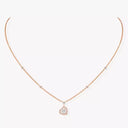 Joy Heart-Cut Diamond Solitaire Necklace Pink Gold 0.28ct