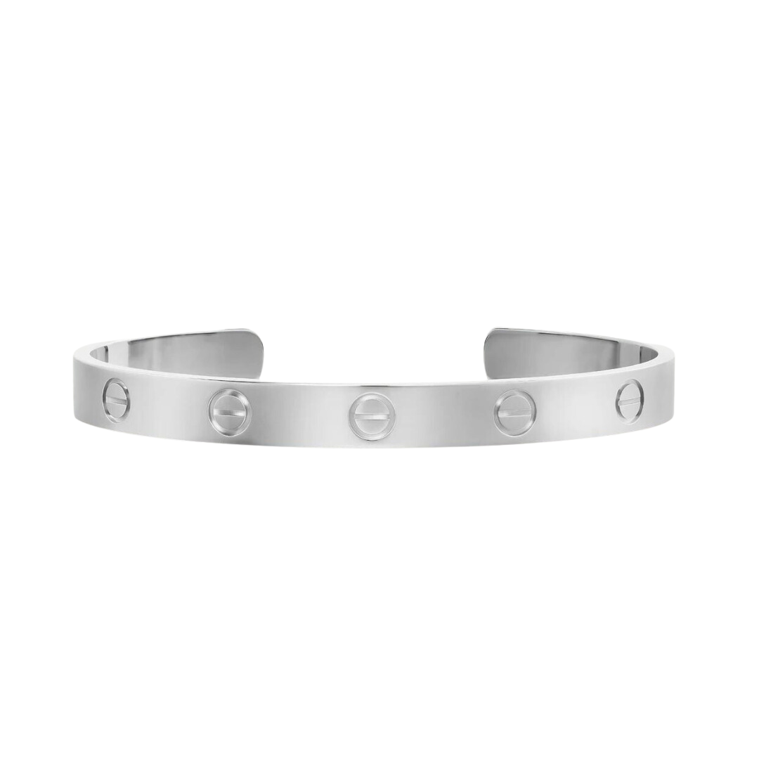 Cuff Love Bracelet 18K White Gold