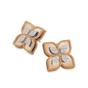 Princess Flower Earrings in 18kt Rose Gold with Diamonds