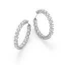 Circle of Life Earrings in 18kt White Gold with Diamonds