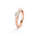 Perlée Solitaire Ring in 18K Rose Gold with Diamond