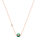 Medium Rose Gold Malachite Diamond Pendant