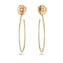 Extrait de Camélia Hoop Earrings Large 18K Rose Gold Diamonds | J11844