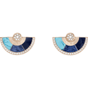 Small Possession Earrings 18K Rose Gold Turquoise Sodalite Dumortierite Diamond