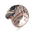 Falcon Limited Edition Ring in 18kt Rose Gold with Brown and Black Diamonds
