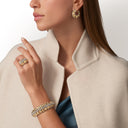 Belle Vante Grain de Café Ring Yellow White Gold Diamonds