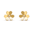 Frivole Earrings Large Model in 18K Yellow Gold with Diamonds