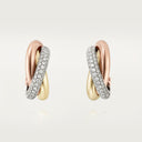 Belle Vante Trinity Classic Model Semi-Paved Diamond Earrings