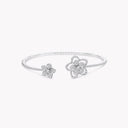 Wild Flower Open Diamond Bangle White Gold | RGB513