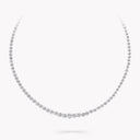 Classic Round Diamond Necklace White Gold 15.50 Carat | RGN541
