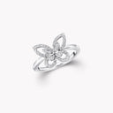 Butterfly Silhouette Diamond Mini Ring White Gold