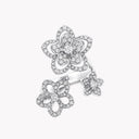 Wild Flower Triple Diamond Ring in White Gold | RGR841