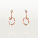 Belle Vante Juste un Clou Double Semi-Paved Earrings Rose Gold