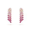 Palmyre 4 Rows Earrings in 18K Rose Gold with Diamonds and Sapphires