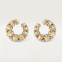 Belle Vante Grain de Café Earrings Yellow Gold White Gold Diamonds