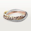 Belle Vante Trinity Lacquer Diamond Bracelet White Rose Yellow Gold