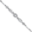 Silver Fancy Cubic Zirconia Bracelet