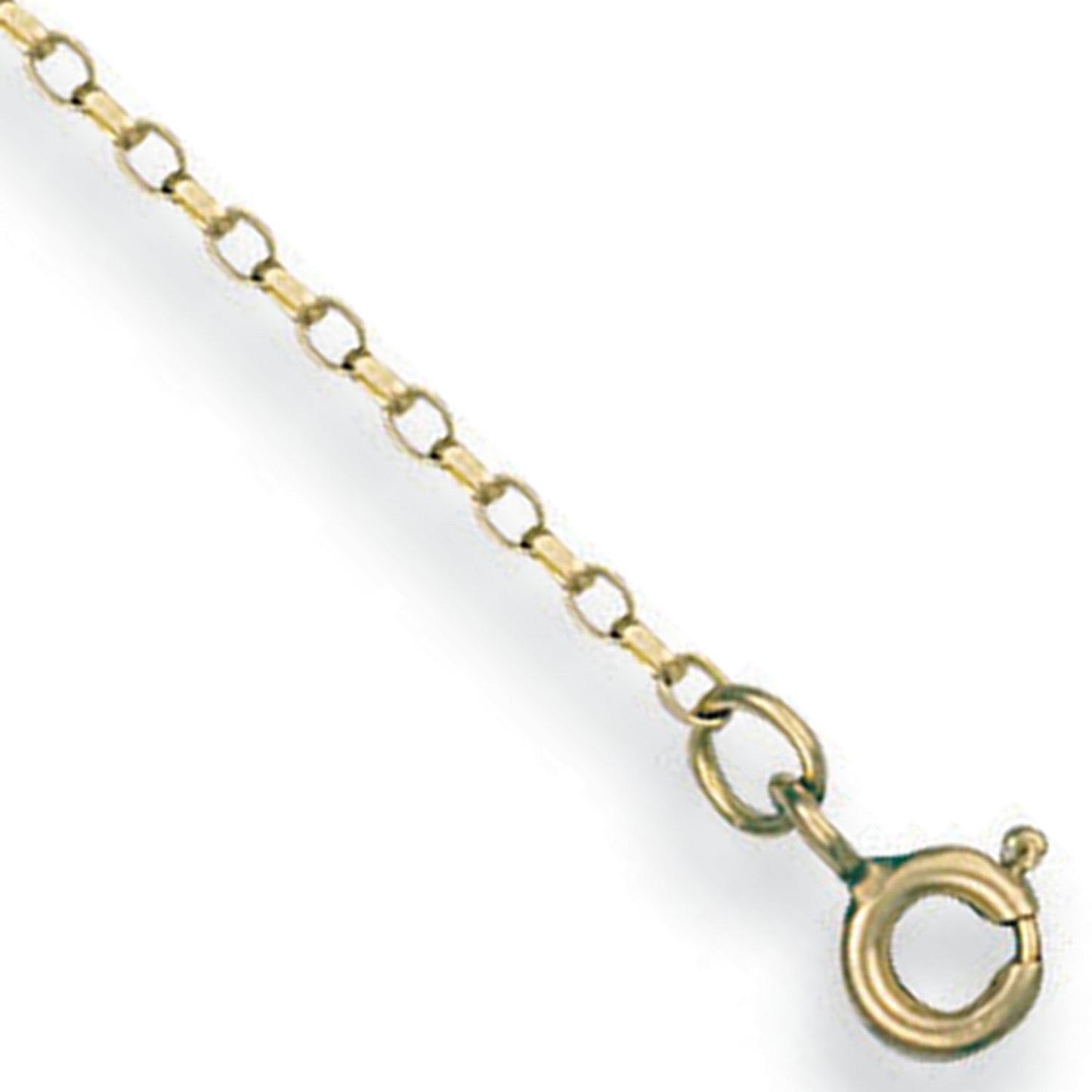 Yellow Gold 1.5mm Open Diamond Cut Oval Belcher Chain - 9ct Gold