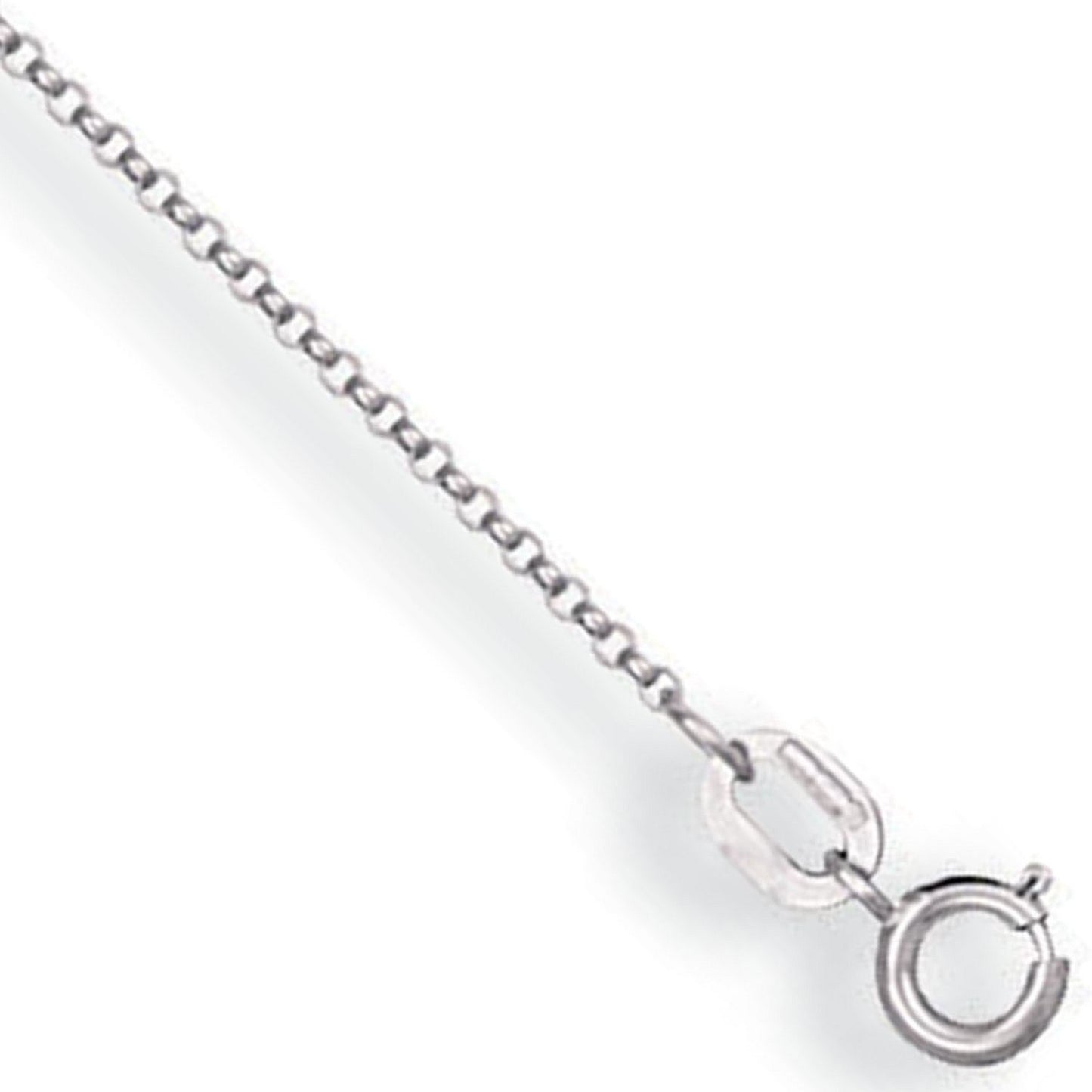 White Gold 1.1mm Micro Belcher Chain - 9ct Gold