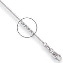 18ct White Gold 1.0mm Traditional Classic Curb Chain