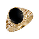 Yellow Gold Basket Side Ring