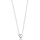 9ct White Gold 0.05ct Diamond Heart Pendant with 18in/45cm Chain