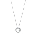 9ct White Gold 0.31ct Diamond Circle Pendant with 18in/45cm Chain
