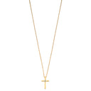 9ct Yellow Gold 0.04ct Diamond Cross Pendant with 18in/45cm Chain