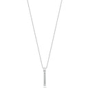 9ct White Gold 0.12ct Diamond Drop Pendant with 18in/45cm Chain