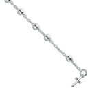 Silver Fancy Cross Drop Bead Bracelet
