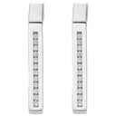 9ct White Gold 0.21ct Diamond Drop Earrings
