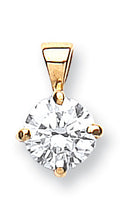18ct Yellow Gold 0.50ct Claw Set Diamond Solitaire Pendant