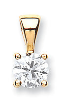 18ct Yellow Gold 0.70ct Claw Set Diamond Solitaire Pendant