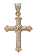 9ct Yellow Gold 0.18ct Diamond Cross