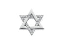 9ct White Gold 0.10ct Diamond Star of David Pendant