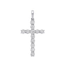 9ct White Gold 0.27ct Diamond Cross