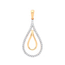 9ct Yellow Gold 0.13ct Drop Pendant