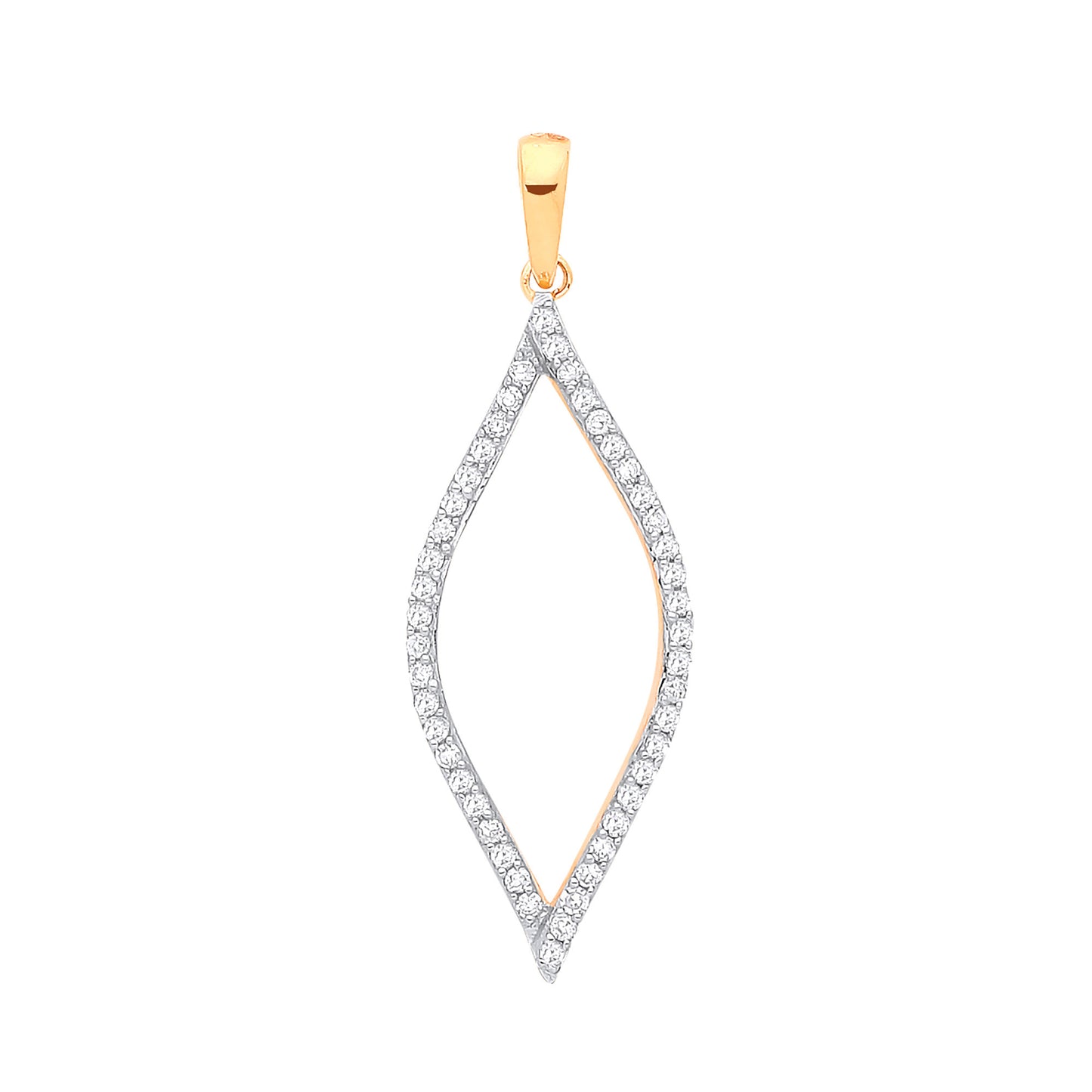 9ct Yellow Gold 0.17ct Diamond Pendant - 9ct Gold