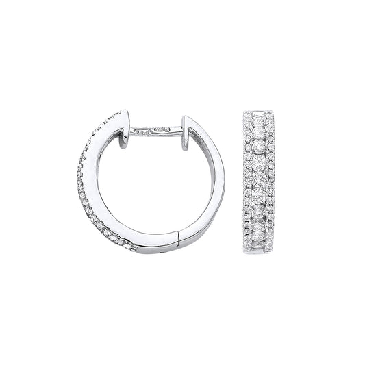 18ct White Gold 0.52ct Diamond Earrings - 18ct Gold