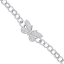 Silver Cubic Zirconia Butterfly Baby Bracelet