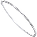 9ct White Gold 0.25ct Diamond Bangle