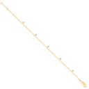 9ct Yellow Gold Rub-Over 0.10ctw Diamond Bracelet