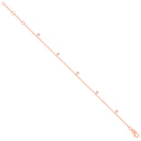 9ct Rose Gold Rub-Over 0.10ctw Diamond Bracelet
