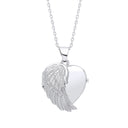 Angel One Wing Silver Locket